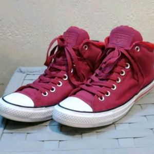 Men's Burgundy Hi-Top Converse